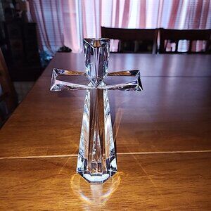 Crystal Cross Teleflora Fine Bohemian Religious Symbol 24% Lead Czech Republic